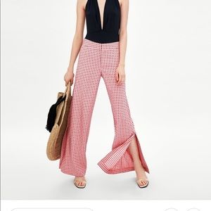 Cute Pink Polka dot pant with slits on sides 🍰